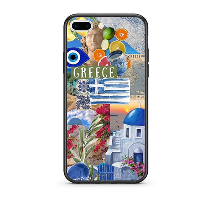 iPhone 7 Plus / 8 Plus All Greek Θήκη από τη Smartfits με σχέδιο στο πίσω μέρος και μαύρο περίβλημα | Smartphone case with colorful back and black bezels by Smartfits