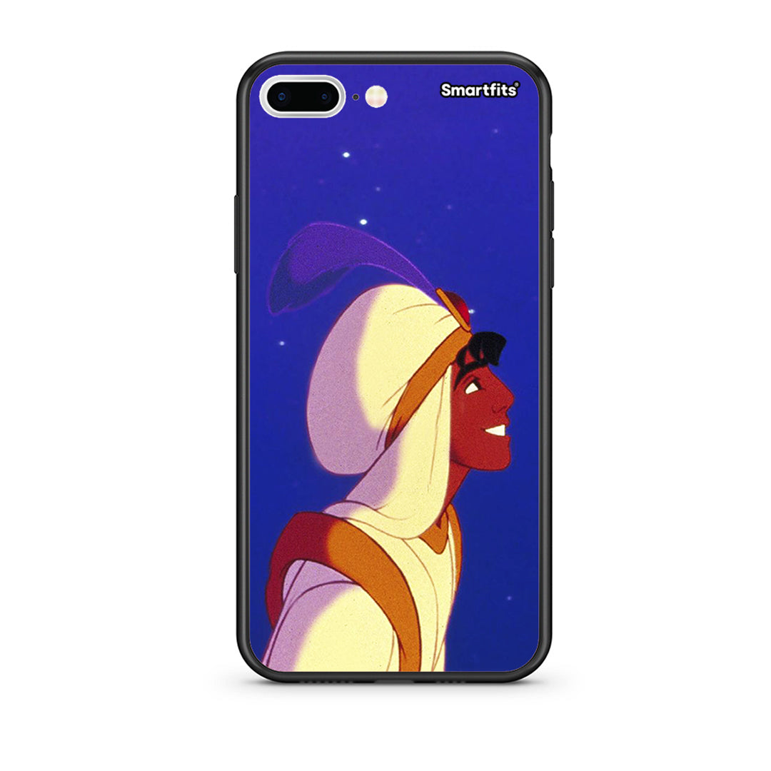 iPhone 7 Plus/8 Plus Alladin And Jasmine Love 1 θήκη από τη Smartfits με σχέδιο στο πίσω μέρος και μαύρο περίβλημα | Smartphone case with colorful back and black bezels by Smartfits
