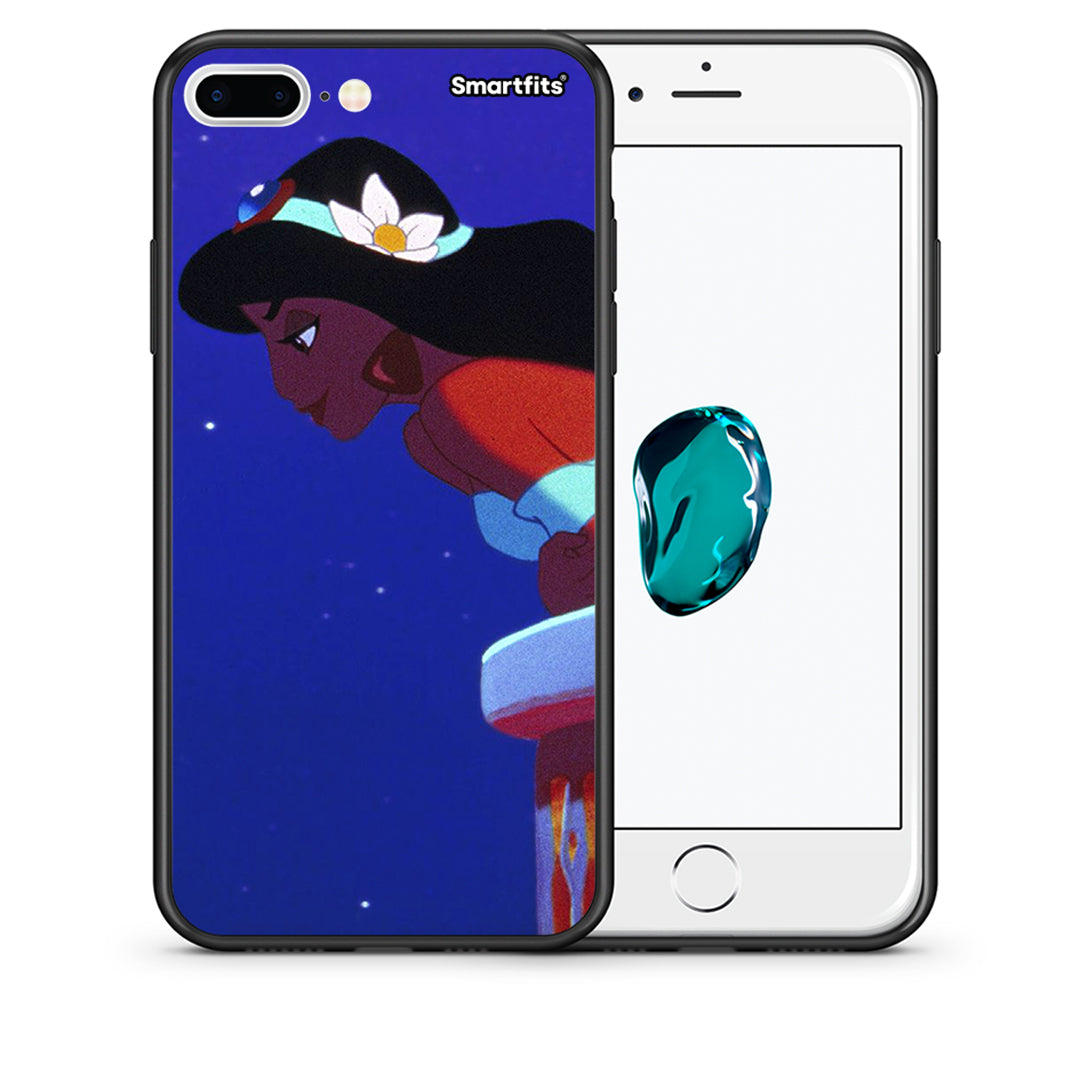 Θήκη iPhone 7 Plus/8 Plus Alladin And Jasmine Love 2 από τη Smartfits με σχέδιο στο πίσω μέρος και μαύρο περίβλημα | iPhone 7 Plus/8 Plus Alladin And Jasmine Love 2 case with colorful back and black bezels