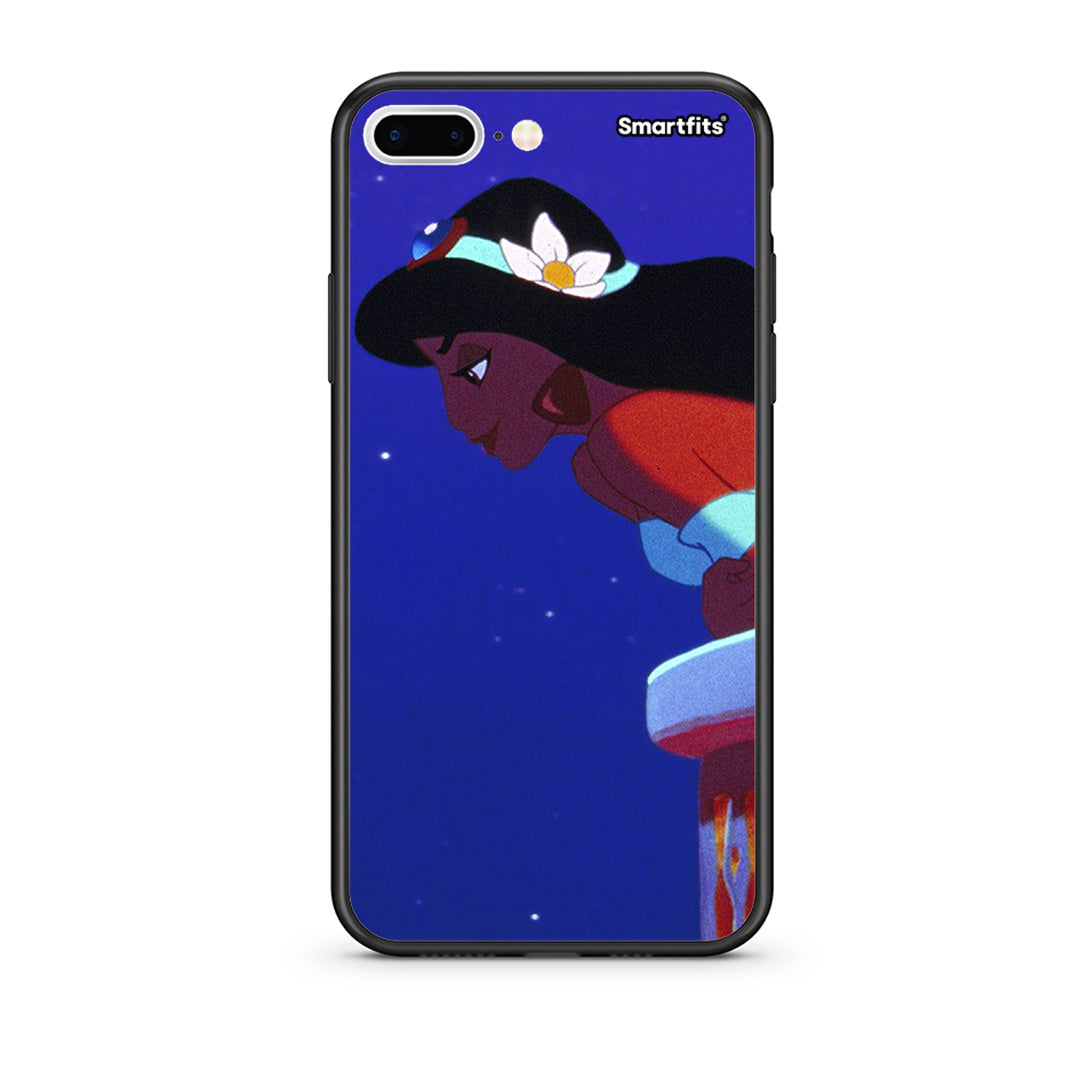 iPhone 7 Plus/8 Plus Alladin And Jasmine Love 2 θήκη από τη Smartfits με σχέδιο στο πίσω μέρος και μαύρο περίβλημα | Smartphone case with colorful back and black bezels by Smartfits