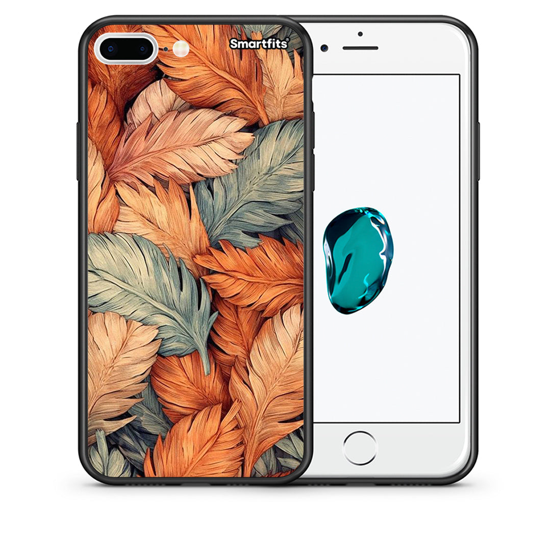 Θήκη iPhone 7 Plus / 8 Plus Autumn Leaves από τη Smartfits με σχέδιο στο πίσω μέρος και μαύρο περίβλημα | iPhone 7 Plus / 8 Plus Autumn Leaves case with colorful back and black bezels