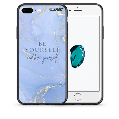 Θήκη iPhone 7 Plus/8 Plus Be Yourself από τη Smartfits με σχέδιο στο πίσω μέρος και μαύρο περίβλημα | iPhone 7 Plus/8 Plus Be Yourself case with colorful back and black bezels