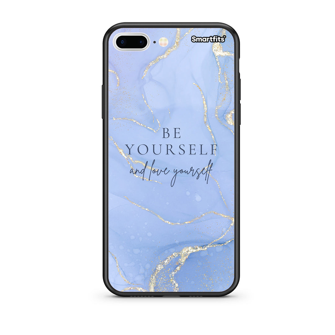 iPhone 7 Plus/8 Plus Be Yourself θήκη από τη Smartfits με σχέδιο στο πίσω μέρος και μαύρο περίβλημα | Smartphone case with colorful back and black bezels by Smartfits