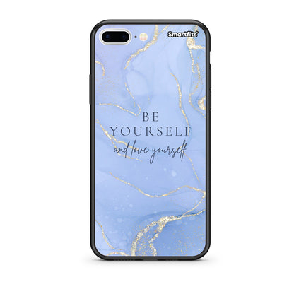 iPhone 7 Plus/8 Plus Be Yourself θήκη από τη Smartfits με σχέδιο στο πίσω μέρος και μαύρο περίβλημα | Smartphone case with colorful back and black bezels by Smartfits