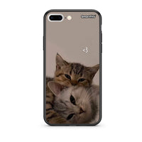 Thumbnail for iPhone 7 Plus / 8 Plus Cats In Love Θήκη από τη Smartfits με σχέδιο στο πίσω μέρος και μαύρο περίβλημα | Smartphone case with colorful back and black bezels by Smartfits