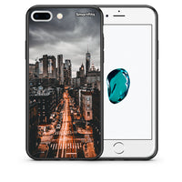 Thumbnail for Θήκη iPhone 7 Plus/8 Plus City Lights από τη Smartfits με σχέδιο στο πίσω μέρος και μαύρο περίβλημα | iPhone 7 Plus/8 Plus City Lights case with colorful back and black bezels