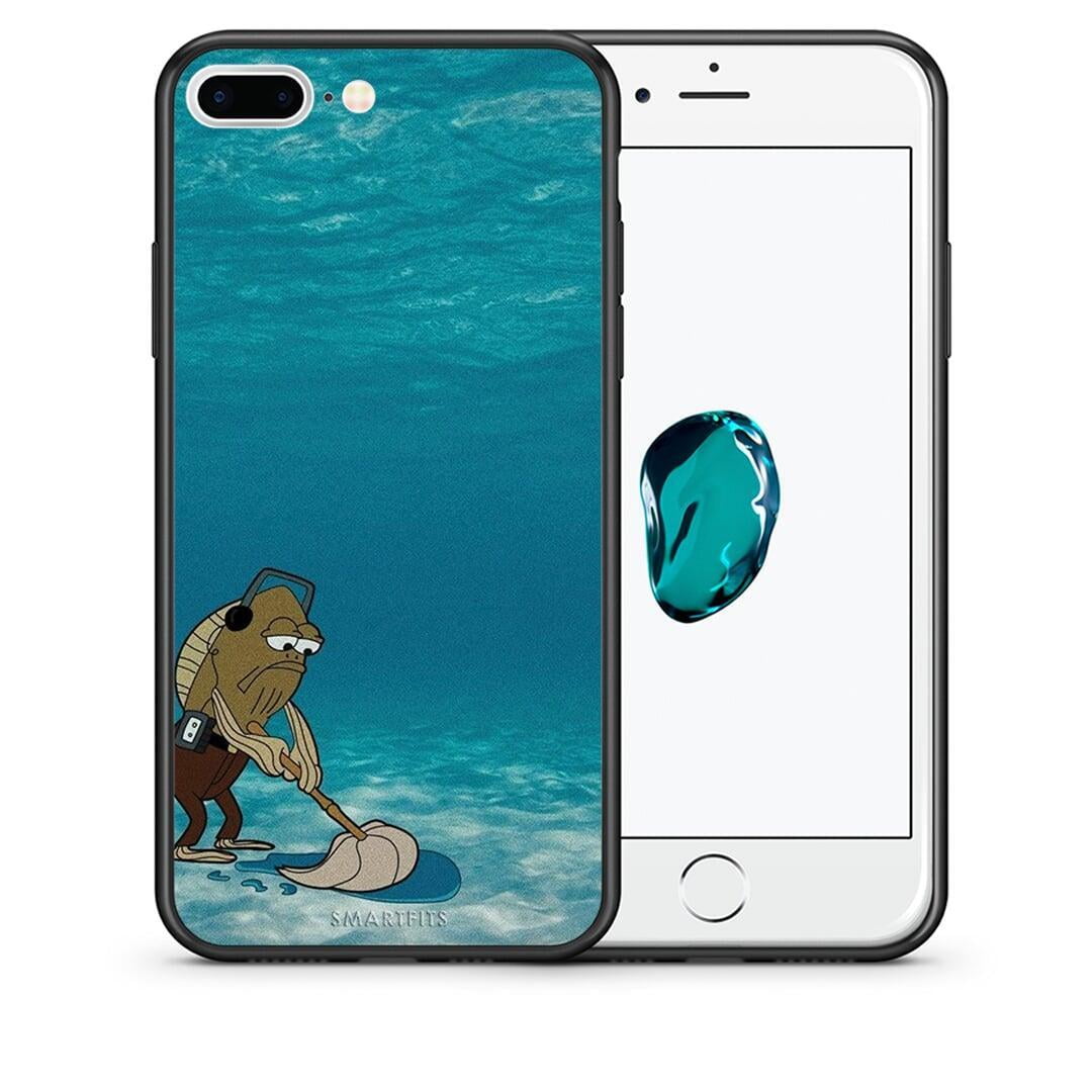 Θήκη iPhone 7 Plus / 8 Plus Clean The Ocean από τη Smartfits με σχέδιο στο πίσω μέρος και μαύρο περίβλημα | iPhone 7 Plus / 8 Plus Clean The Ocean case with colorful back and black bezels