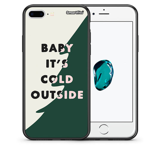 Θήκη iPhone 7 Plus/8 Plus Cold Outside από τη Smartfits με σχέδιο στο πίσω μέρος και μαύρο περίβλημα | iPhone 7 Plus/8 Plus Cold Outside case with colorful back and black bezels