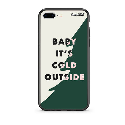 iPhone 7 Plus/8 Plus Cold Outside θήκη από τη Smartfits με σχέδιο στο πίσω μέρος και μαύρο περίβλημα | Smartphone case with colorful back and black bezels by Smartfits