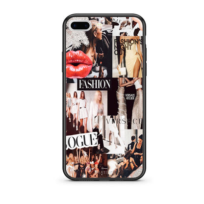 iPhone 7 Plus / 8 Plus Collage Fashion Θήκη Αγίου Βαλεντίνου από τη Smartfits με σχέδιο στο πίσω μέρος και μαύρο περίβλημα | Smartphone case with colorful back and black bezels by Smartfits
