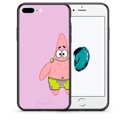 Θήκη iPhone 7 Plus/8 Plus  Friends Patrick από τη Smartfits με σχέδιο στο πίσω μέρος και μαύρο περίβλημα | iPhone 7 Plus/8 Plus  Friends Patrick case with colorful back and black bezels
