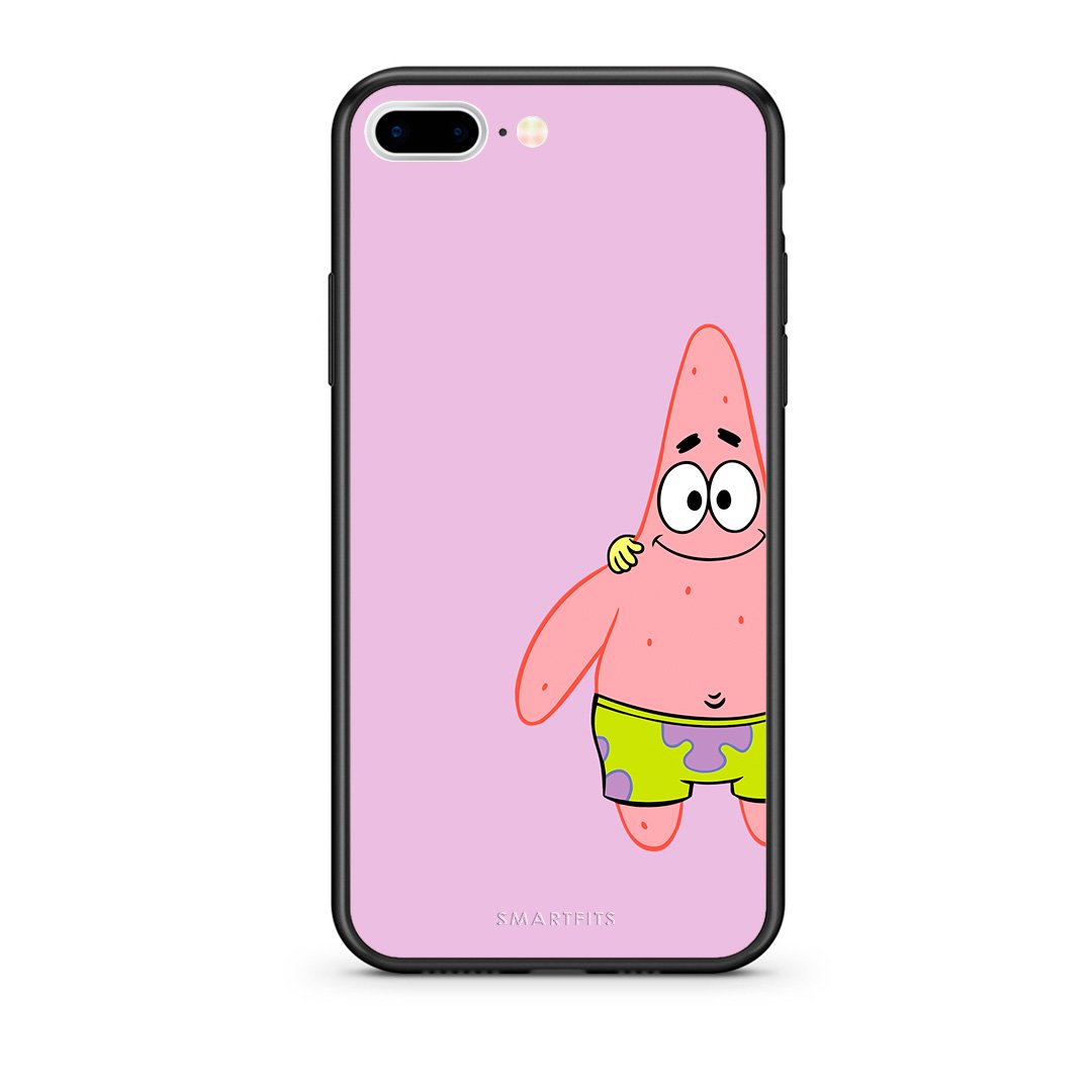 iPhone 7 Plus/8 Plus  Friends Patrick θήκη από τη Smartfits με σχέδιο στο πίσω μέρος και μαύρο περίβλημα | Smartphone case with colorful back and black bezels by Smartfits