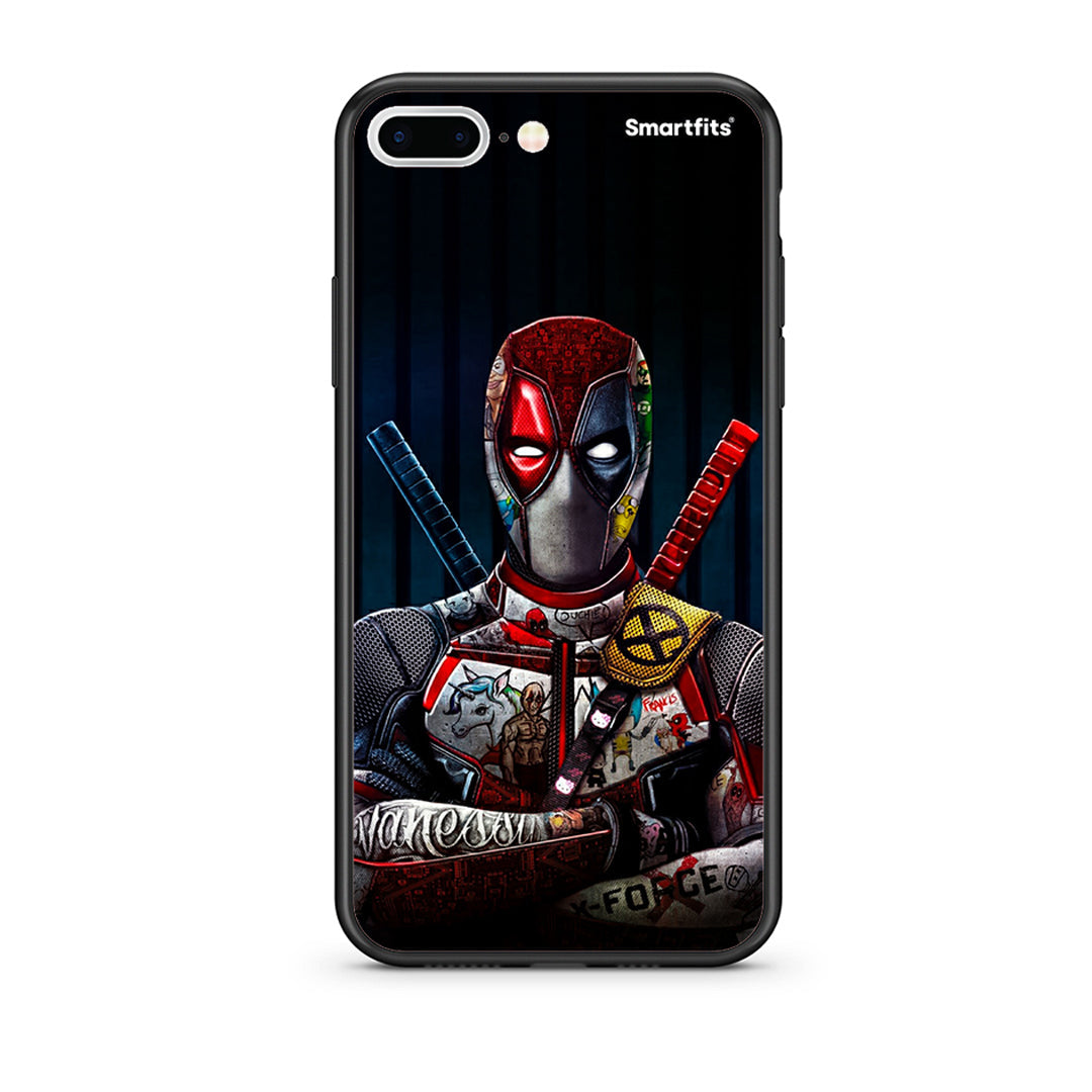 iPhone 7 Plus/8 Plus Funny Guy θήκη από τη Smartfits με σχέδιο στο πίσω μέρος και μαύρο περίβλημα | Smartphone case with colorful back and black bezels by Smartfits