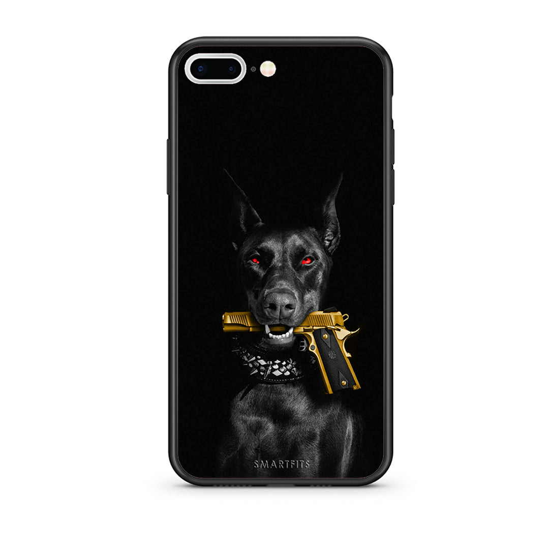 iPhone 7 Plus / 8 Plus Golden Gun Θήκη Αγίου Βαλεντίνου από τη Smartfits με σχέδιο στο πίσω μέρος και μαύρο περίβλημα | Smartphone case with colorful back and black bezels by Smartfits