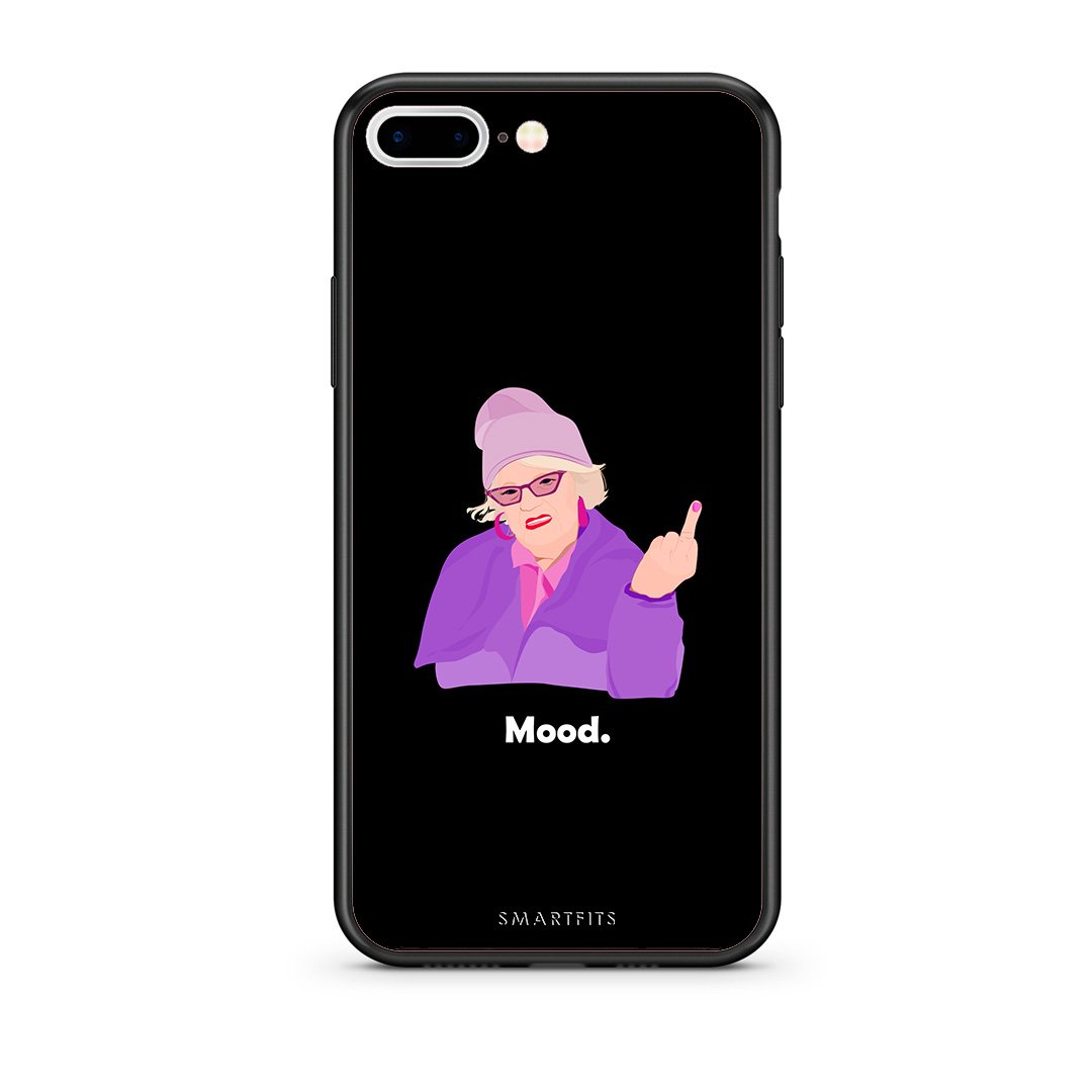 iPhone 7 Plus/8 Plus Grandma Mood Black θήκη από τη Smartfits με σχέδιο στο πίσω μέρος και μαύρο περίβλημα | Smartphone case with colorful back and black bezels by Smartfits