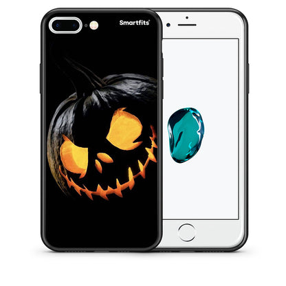 Θήκη iPhone 7 Plus / 8 Plus Halloween Scary Pumpkin από τη Smartfits με σχέδιο στο πίσω μέρος και μαύρο περίβλημα | iPhone 7 Plus / 8 Plus Halloween Scary Pumpkin case with colorful back and black bezels