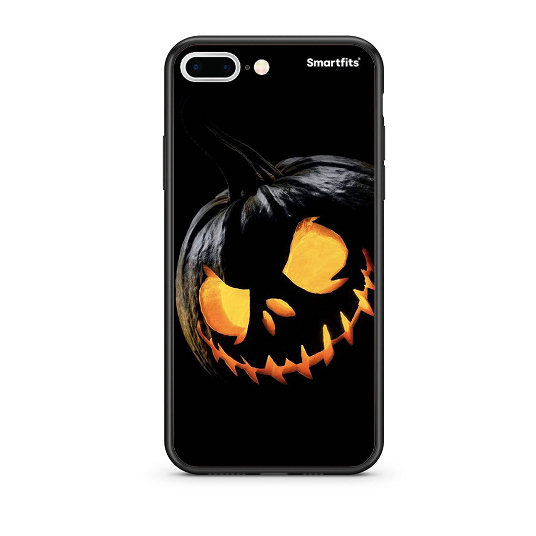 iPhone 7 Plus / 8 Plus Halloween Scary Pumpkin Θήκη από τη Smartfits με σχέδιο στο πίσω μέρος και μαύρο περίβλημα | Smartphone case with colorful back and black bezels by Smartfits