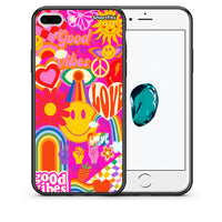 Thumbnail for Θήκη iPhone 7 Plus/8 Plus Hippie Love από τη Smartfits με σχέδιο στο πίσω μέρος και μαύρο περίβλημα | iPhone 7 Plus/8 Plus Hippie Love case with colorful back and black bezels