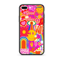 Thumbnail for iPhone 7 Plus/8 Plus Hippie Love θήκη από τη Smartfits με σχέδιο στο πίσω μέρος και μαύρο περίβλημα | Smartphone case with colorful back and black bezels by Smartfits