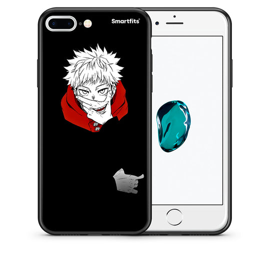 Θήκη iPhone 7 Plus/8 Plus Itadori Anime από τη Smartfits με σχέδιο στο πίσω μέρος και μαύρο περίβλημα | iPhone 7 Plus/8 Plus Itadori Anime case with colorful back and black bezels