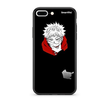 iPhone 7 Plus/8 Plus Itadori Anime θήκη από τη Smartfits με σχέδιο στο πίσω μέρος και μαύρο περίβλημα | Smartphone case with colorful back and black bezels by Smartfits