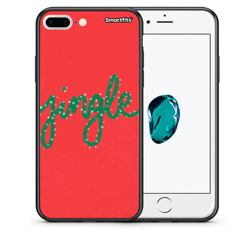 Θήκη iPhone 7 Plus/8 Plus Jingle Xmas από τη Smartfits με σχέδιο στο πίσω μέρος και μαύρο περίβλημα | iPhone 7 Plus/8 Plus Jingle Xmas case with colorful back and black bezels