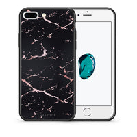 Thumbnail for Θήκη iPhone 7 Plus/8 Plus Black Rosegold Marble από τη Smartfits με σχέδιο στο πίσω μέρος και μαύρο περίβλημα | iPhone 7 Plus/8 Plus Black Rosegold Marble case with colorful back and black bezels