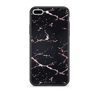 Thumbnail for 4 - iPhone 7 Plus/8 Plus Black Rosegold Marble case, cover, bumper