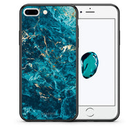Thumbnail for Θήκη iPhone 7 Plus/8 Plus Marble Blue από τη Smartfits με σχέδιο στο πίσω μέρος και μαύρο περίβλημα | iPhone 7 Plus/8 Plus Marble Blue case with colorful back and black bezels