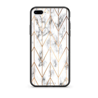 Thumbnail for 44 - iPhone 7 Plus/8 Plus Gold Geometric Marble case, cover, bumper