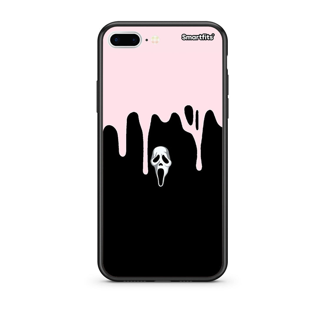 iPhone 7 Plus / 8 Plus Melting Halloween Mask Θήκη από τη Smartfits με σχέδιο στο πίσω μέρος και μαύρο περίβλημα | Smartphone case with colorful back and black bezels by Smartfits