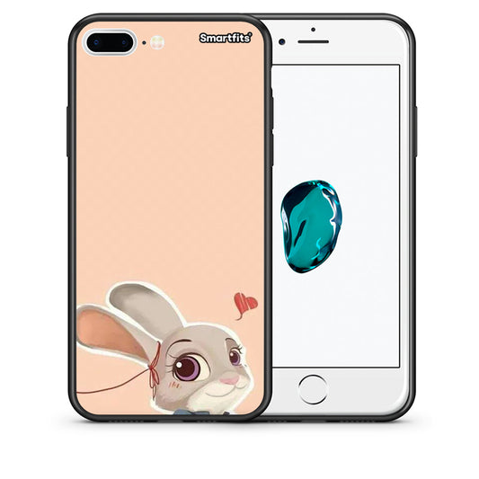 Θήκη iPhone 7 Plus/8 Plus Nick Wilde And Judy Hopps Love 2 από τη Smartfits με σχέδιο στο πίσω μέρος και μαύρο περίβλημα | iPhone 7 Plus/8 Plus Nick Wilde And Judy Hopps Love 2 case with colorful back and black bezels