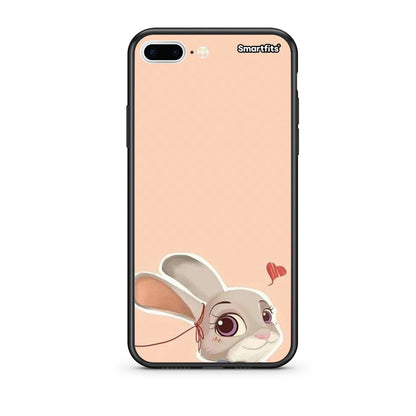 iPhone 7 Plus/8 Plus Nick Wilde And Judy Hopps Love 2 θήκη από τη Smartfits με σχέδιο στο πίσω μέρος και μαύρο περίβλημα | Smartphone case with colorful back and black bezels by Smartfits