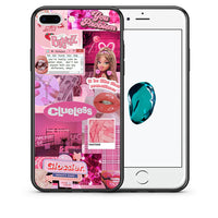 Thumbnail for Θήκη Αγίου Βαλεντίνου iPhone 7 Plus / 8 Plus Pink Love από τη Smartfits με σχέδιο στο πίσω μέρος και μαύρο περίβλημα | iPhone 7 Plus / 8 Plus Pink Love case with colorful back and black bezels