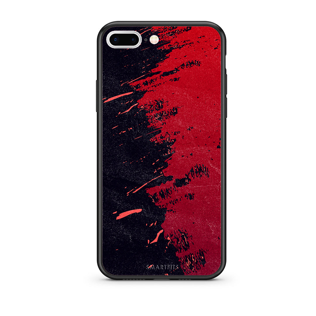 iPhone 7 Plus / 8 Plus Red Paint Θήκη Αγίου Βαλεντίνου από τη Smartfits με σχέδιο στο πίσω μέρος και μαύρο περίβλημα | Smartphone case with colorful back and black bezels by Smartfits