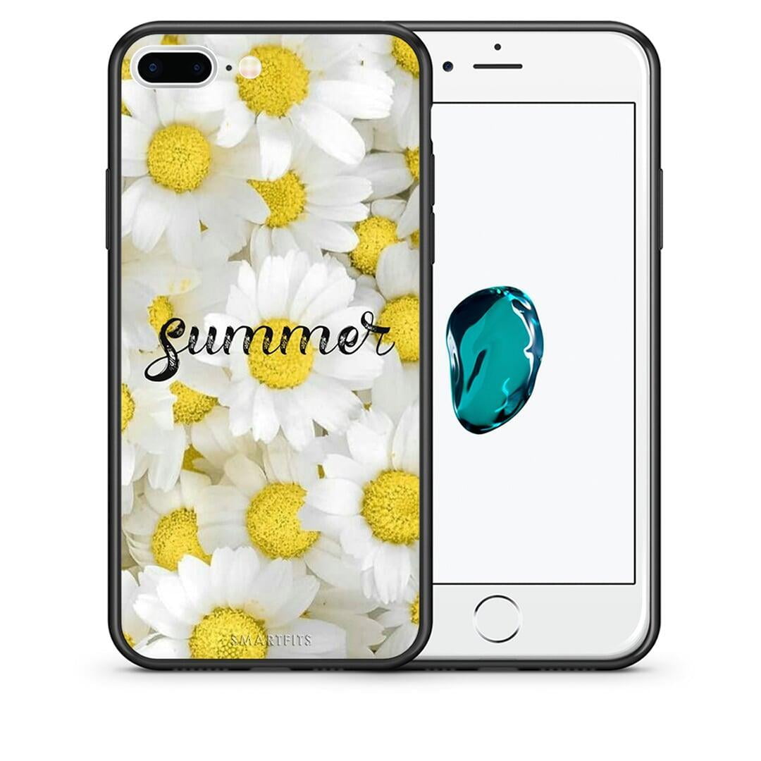 Θήκη iPhone 7 Plus / 8 Plus Summer Daisies από τη Smartfits με σχέδιο στο πίσω μέρος και μαύρο περίβλημα | iPhone 7 Plus / 8 Plus Summer Daisies case with colorful back and black bezels