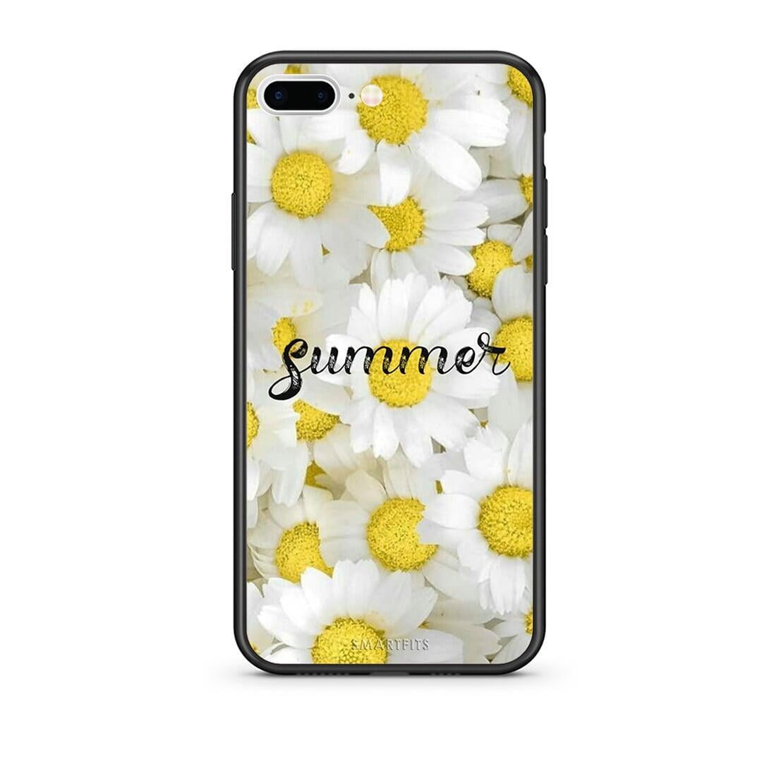 iPhone 7 Plus / 8 Plus Summer Daisies Θήκη από τη Smartfits με σχέδιο στο πίσω μέρος και μαύρο περίβλημα | Smartphone case with colorful back and black bezels by Smartfits