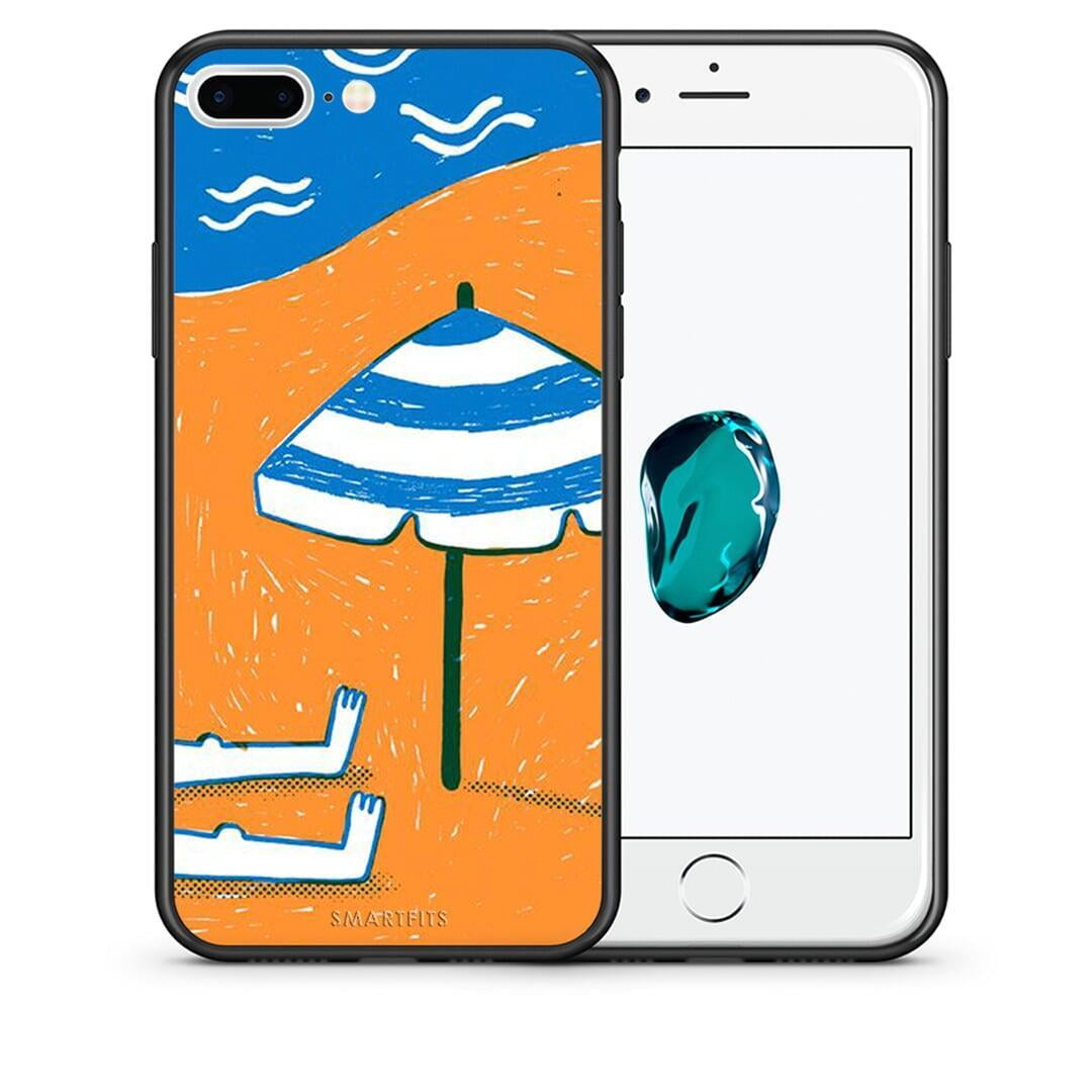 Θήκη iPhone 7 Plus / 8 Plus Summering από τη Smartfits με σχέδιο στο πίσω μέρος και μαύρο περίβλημα | iPhone 7 Plus / 8 Plus Summering case with colorful back and black bezels