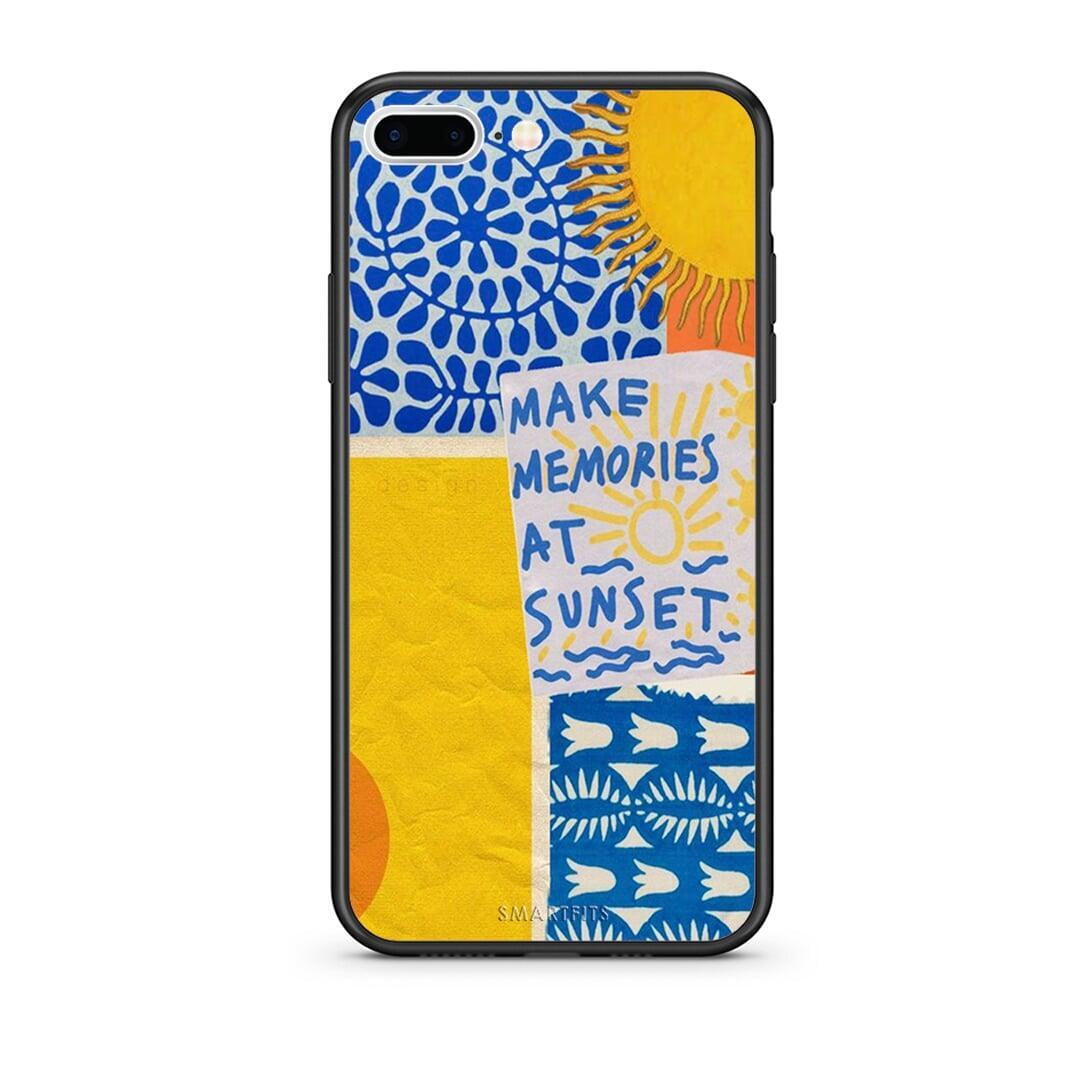 iPhone 7 Plus / 8 Plus Sunset Memories Θήκη από τη Smartfits με σχέδιο στο πίσω μέρος και μαύρο περίβλημα | Smartphone case with colorful back and black bezels by Smartfits