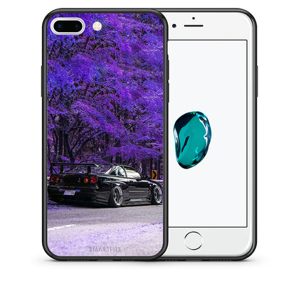 Θήκη Αγίου Βαλεντίνου iPhone 7 Plus / 8 Plus Super Car από τη Smartfits με σχέδιο στο πίσω μέρος και μαύρο περίβλημα | iPhone 7 Plus / 8 Plus Super Car case with colorful back and black bezels