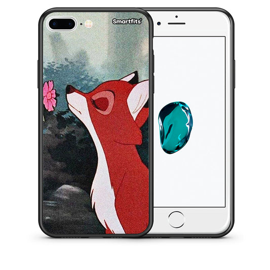 Θήκη iPhone 7 Plus/8 Plus Tod And Vixey Love 2 από τη Smartfits με σχέδιο στο πίσω μέρος και μαύρο περίβλημα | iPhone 7 Plus/8 Plus Tod And Vixey Love 2 case with colorful back and black bezels