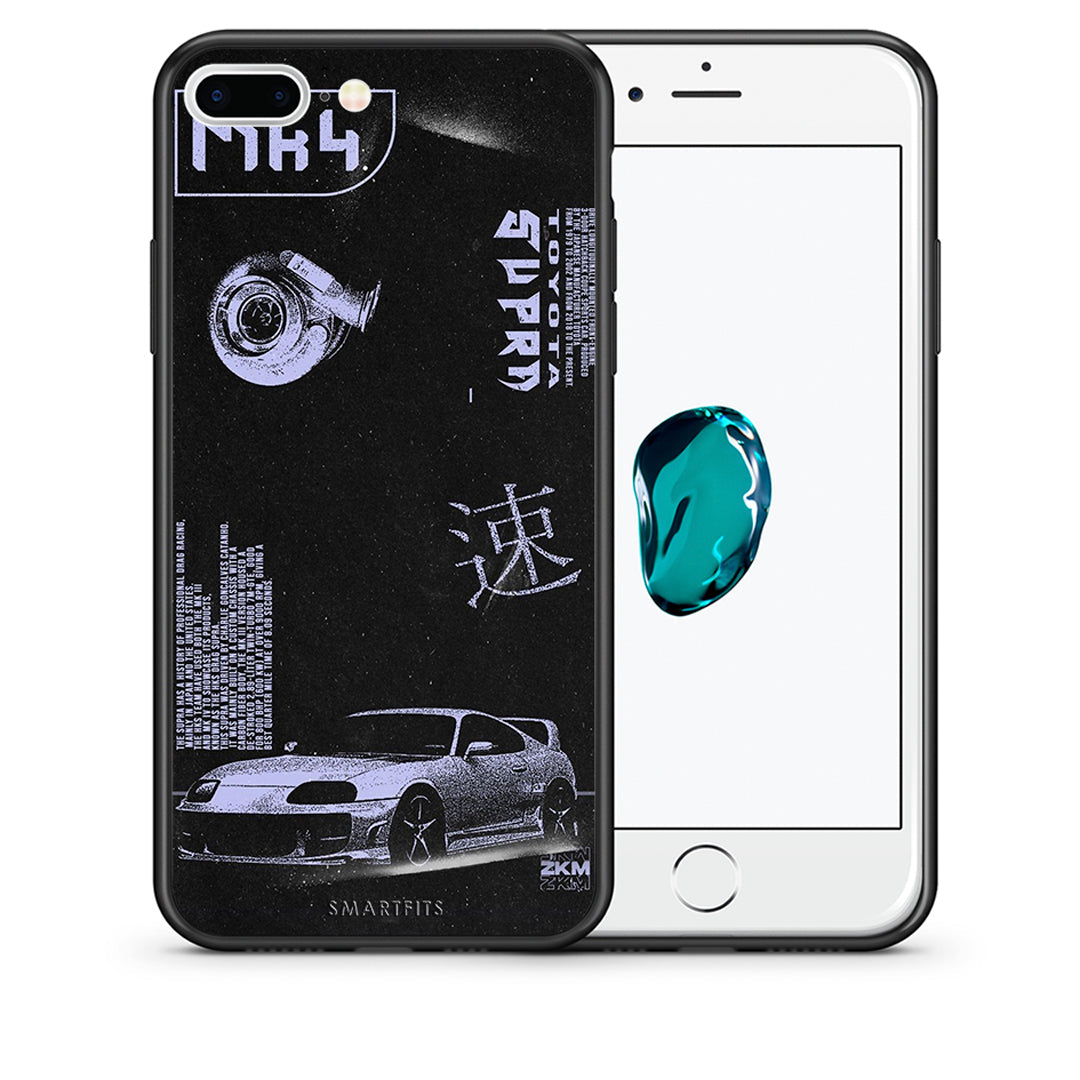 Θήκη Αγίου Βαλεντίνου iPhone 7 Plus / 8 Plus Tokyo Drift από τη Smartfits με σχέδιο στο πίσω μέρος και μαύρο περίβλημα | iPhone 7 Plus / 8 Plus Tokyo Drift case with colorful back and black bezels