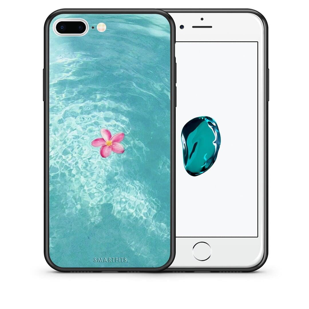 Θήκη iPhone 7 Plus / 8 Plus Water Flower από τη Smartfits με σχέδιο στο πίσω μέρος και μαύρο περίβλημα | iPhone 7 Plus / 8 Plus Water Flower case with colorful back and black bezels