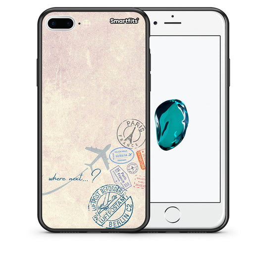 Θήκη iPhone 7 Plus / 8 Plus Where Next από τη Smartfits με σχέδιο στο πίσω μέρος και μαύρο περίβλημα | iPhone 7 Plus / 8 Plus Where Next case with colorful back and black bezels