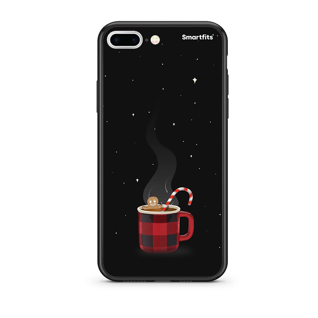 iPhone 7 Plus/8 Plus Xmas Bathing θήκη από τη Smartfits με σχέδιο στο πίσω μέρος και μαύρο περίβλημα | Smartphone case with colorful back and black bezels by Smartfits