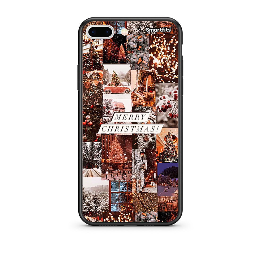 iPhone 7 Plus/8 Plus Xmas Collage θήκη από τη Smartfits με σχέδιο στο πίσω μέρος και μαύρο περίβλημα | Smartphone case with colorful back and black bezels by Smartfits