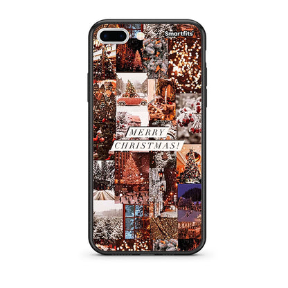 iPhone 7 Plus/8 Plus Xmas Collage θήκη από τη Smartfits με σχέδιο στο πίσω μέρος και μαύρο περίβλημα | Smartphone case with colorful back and black bezels by Smartfits