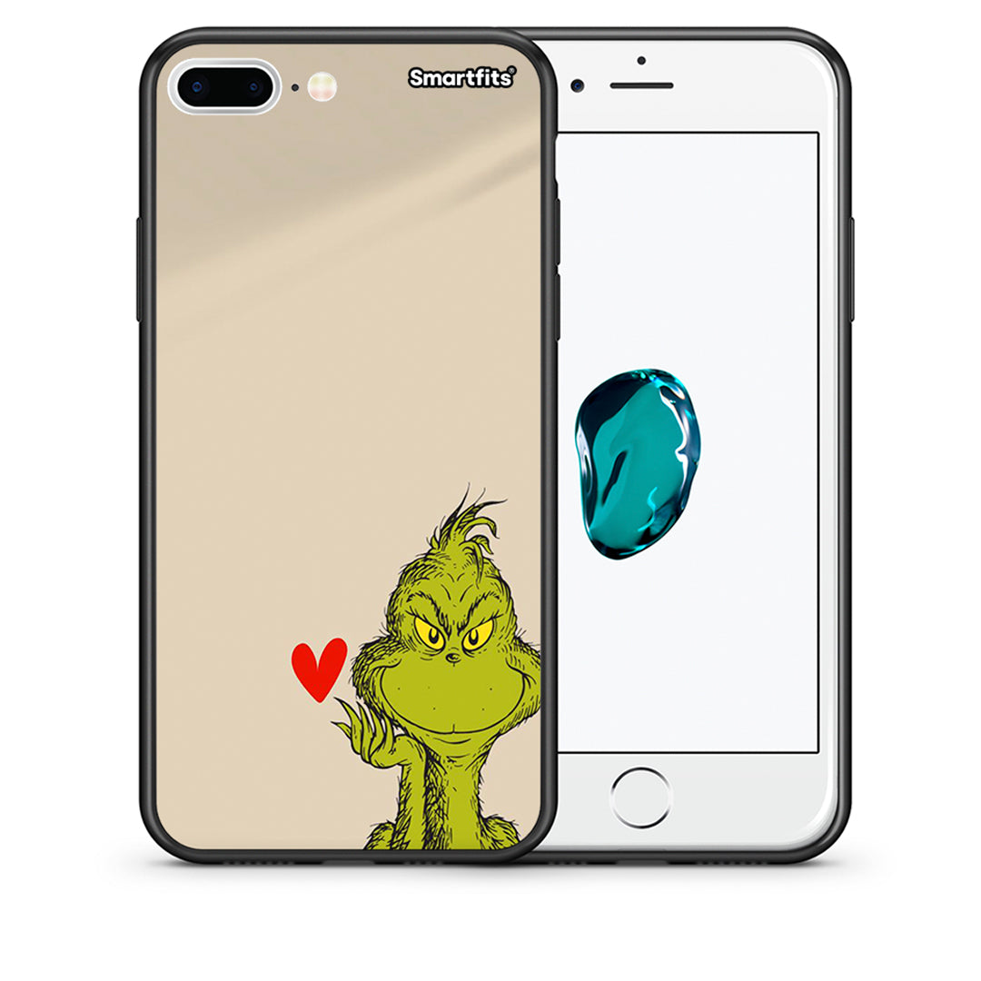 Θήκη iPhone 7 Plus/8 Plus Xmas Grinch από τη Smartfits με σχέδιο στο πίσω μέρος και μαύρο περίβλημα | iPhone 7 Plus/8 Plus Xmas Grinch case with colorful back and black bezels