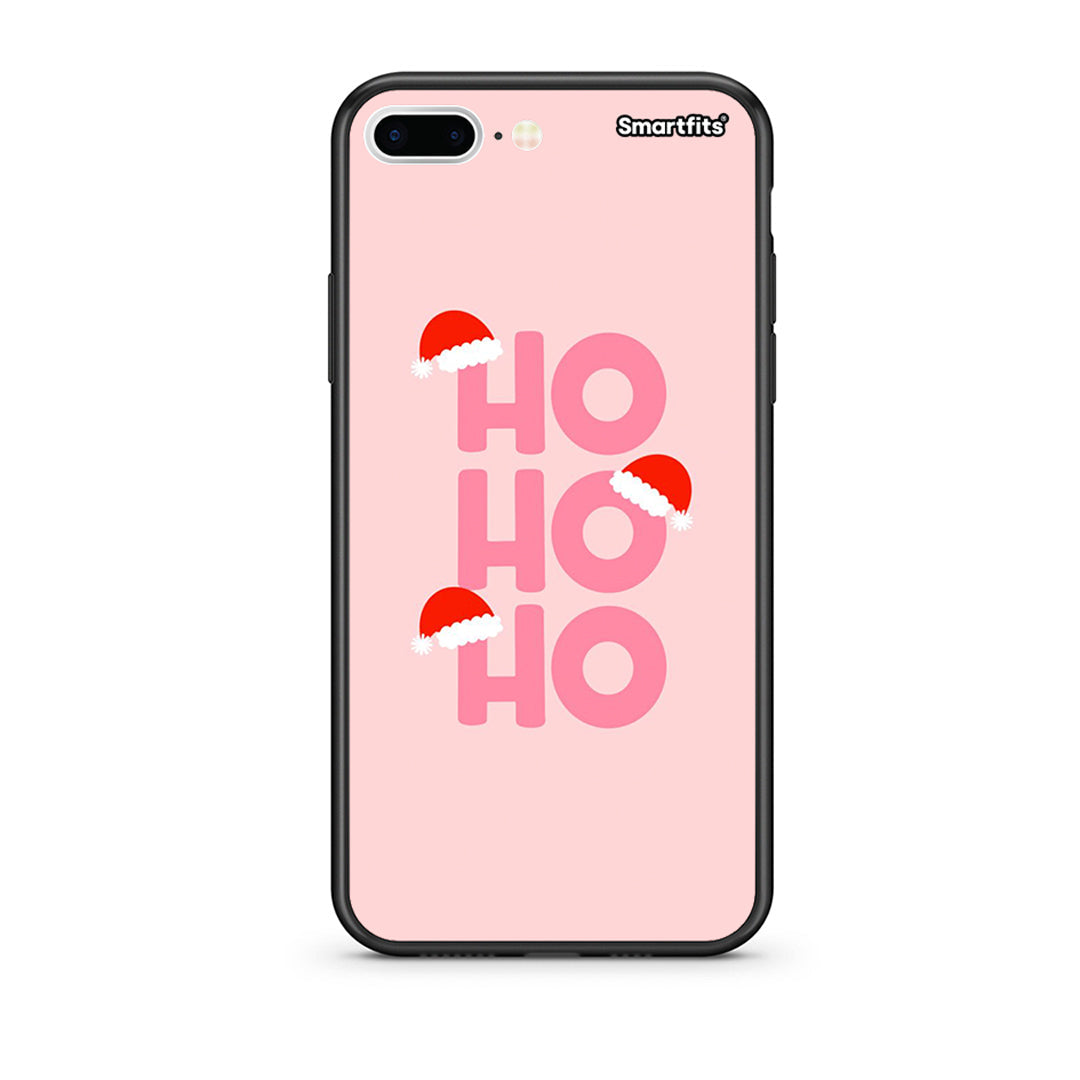 iPhone 7 Plus/8 Plus Xmas Ho Ho Ho θήκη από τη Smartfits με σχέδιο στο πίσω μέρος και μαύρο περίβλημα | Smartphone case with colorful back and black bezels by Smartfits