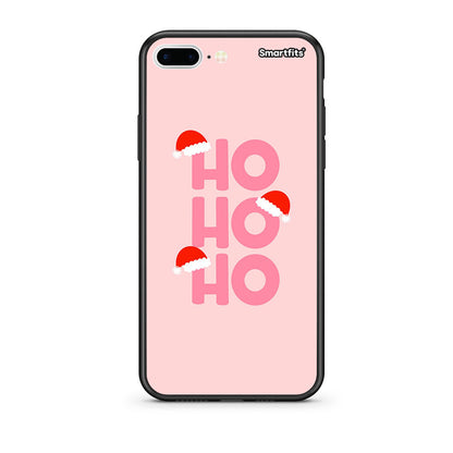 iPhone 7 Plus/8 Plus Xmas Ho Ho Ho θήκη από τη Smartfits με σχέδιο στο πίσω μέρος και μαύρο περίβλημα | Smartphone case with colorful back and black bezels by Smartfits